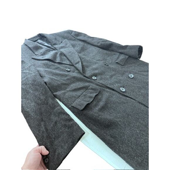 VTG Wool Coat Union Made USA Mens NO SIZE Double Breasted Heavy FINAL SALE AS IS - Picture 3 of 15